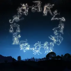 Zodiakalny Baran, poszukując idealnego partnera, może zastanawiać się, jaki znak zodiaku pasuje do barana. Gwiazdy układają się w konstelacje na nocnym niebie.