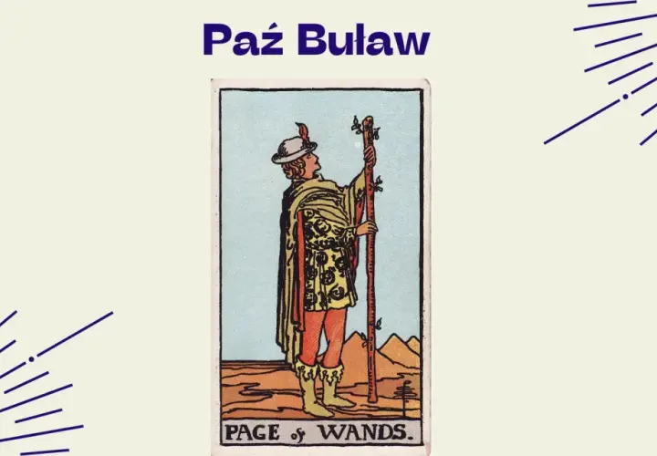 Paź Buław, młody posłaniec z buławą, symbolizuje nowe początki i kreatywną energię.
