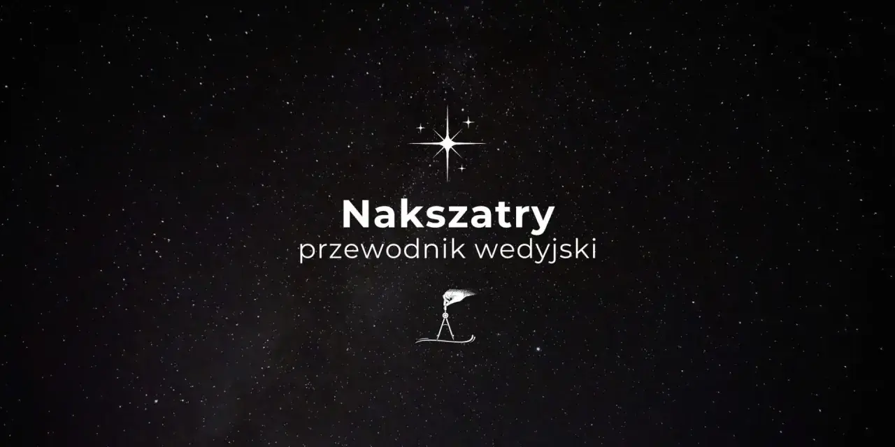 Nakszatry, przewodnik wedyjski. Gwiazdy na nocnym niebie, symbolizujące astrologię wedyjską.